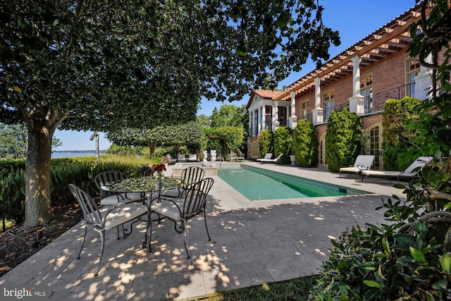 view of pool with a patio area