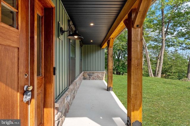 view of patio / terrace featuring a porch