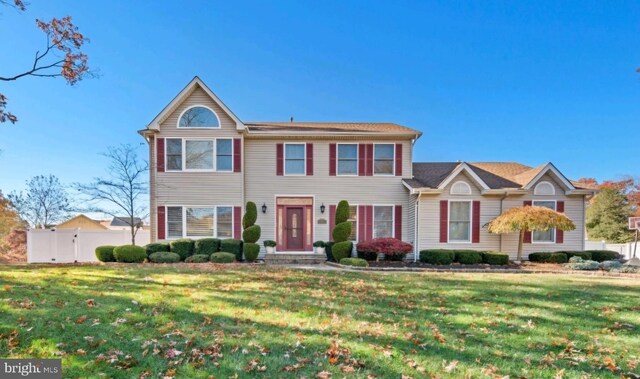 view of front of house with a front yard