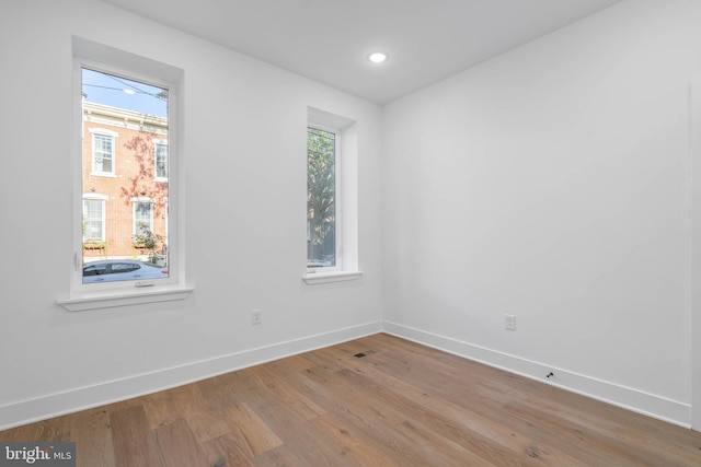 empty room featuring light hardwood / wood-style floors