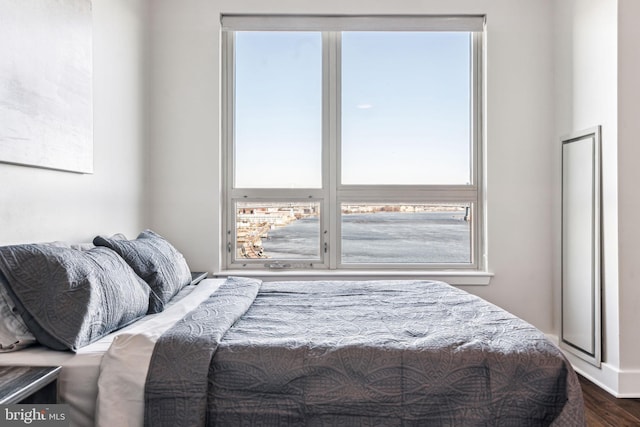 bedroom featuring hardwood / wood-style floors