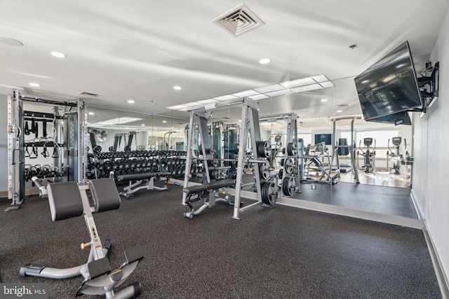 view of exercise room