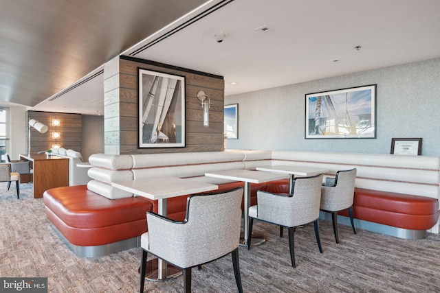 dining space featuring hardwood / wood-style floors