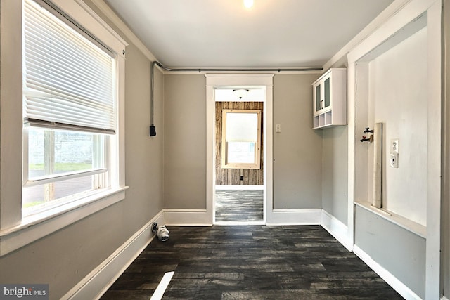 entryway featuring dark hardwood / wood-style flooring