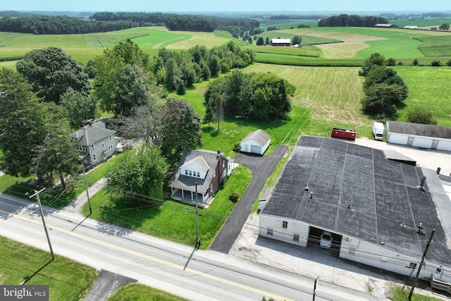 drone / aerial view featuring a rural view