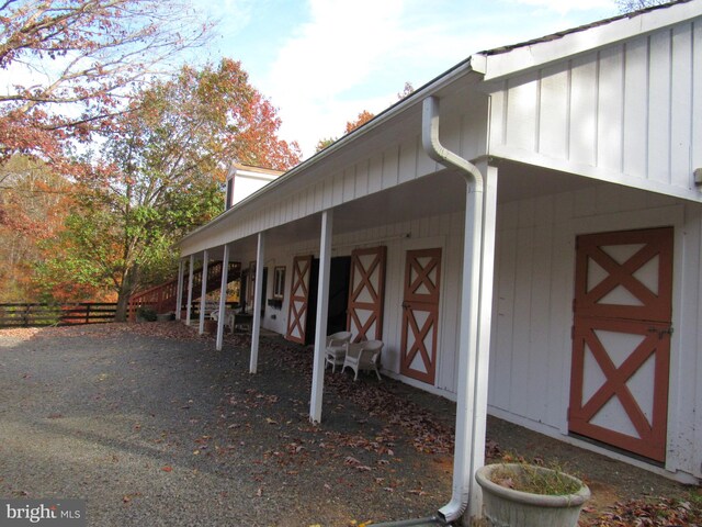 view of horse barn