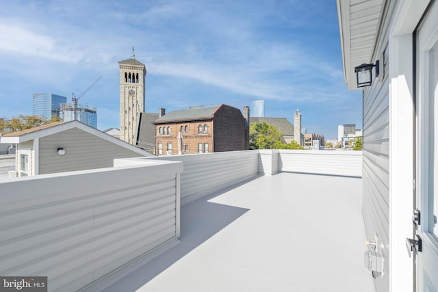 view of patio / terrace with a balcony