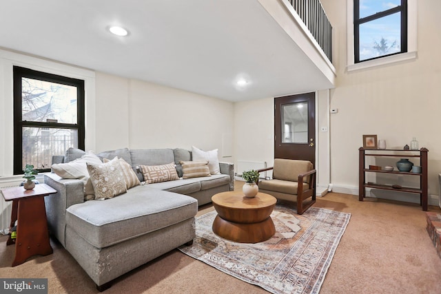 view of carpeted living room