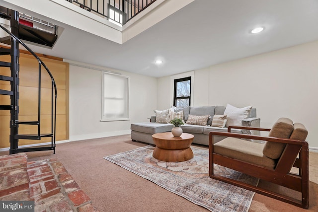 view of carpeted living room