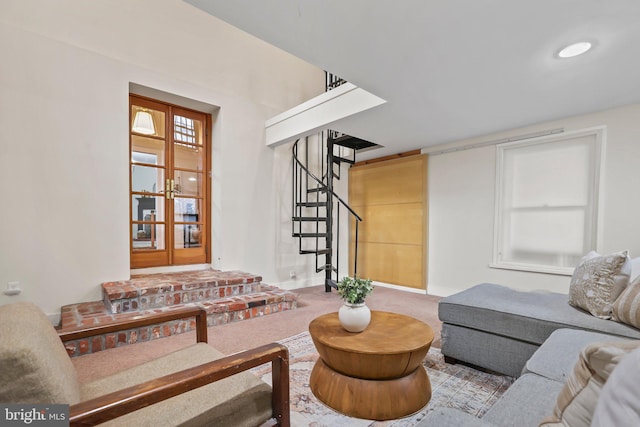 view of carpeted living room