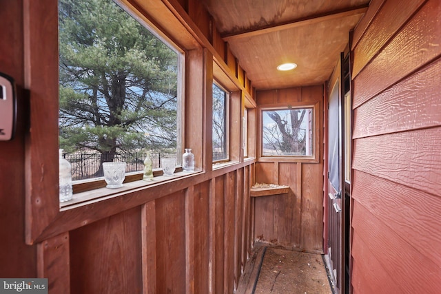 interior details with wooden walls