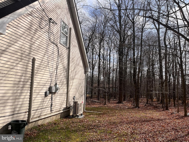 view of home's exterior featuring central AC