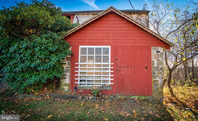 view of shed