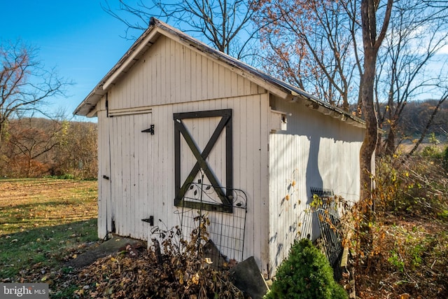 view of shed