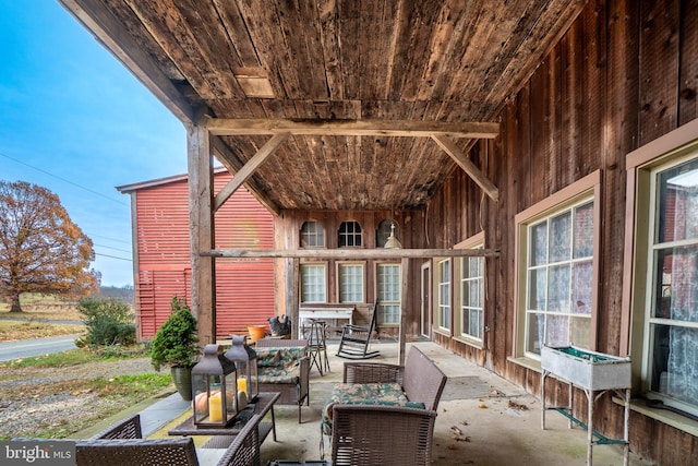 view of patio with outdoor lounge area