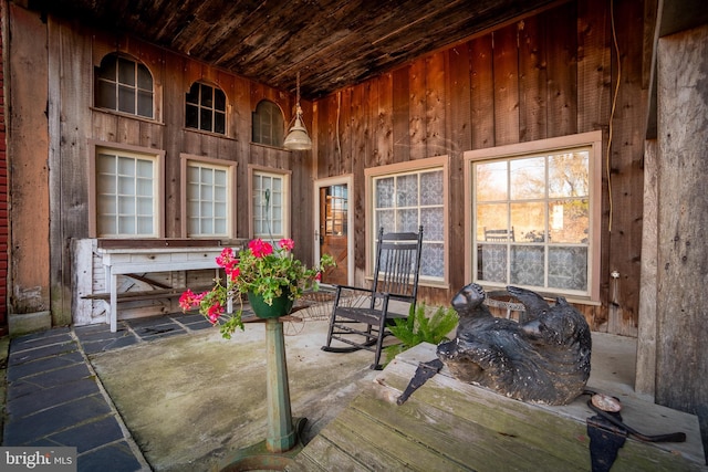 view of covered porch