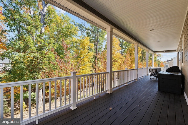 view of wooden deck