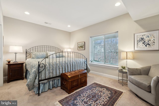 view of carpeted bedroom