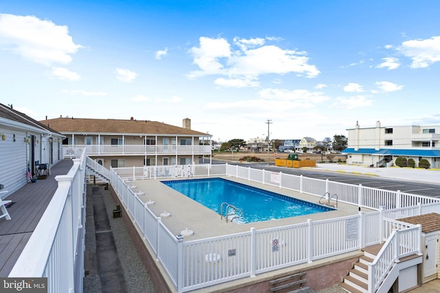 20 Amber St Unit E3, Beach Haven, NJ 08008 - view of swimming pool featuring a fenced backyard and a deck