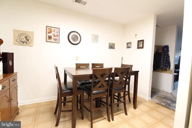 view of dining area