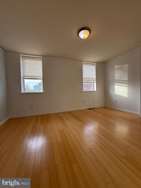 empty room featuring light hardwood / wood-style flooring