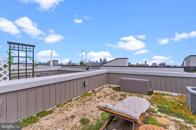 view of yard featuring central AC unit