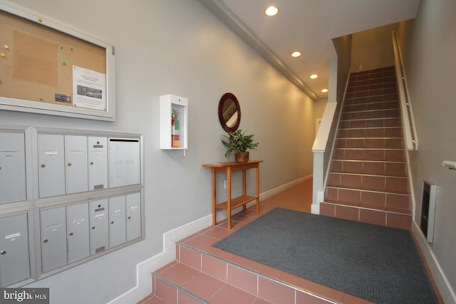 interior space featuring mail boxes