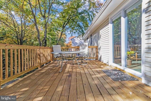 view of wooden terrace