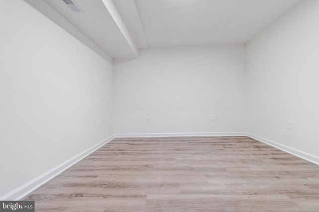 empty room featuring light hardwood / wood-style floors