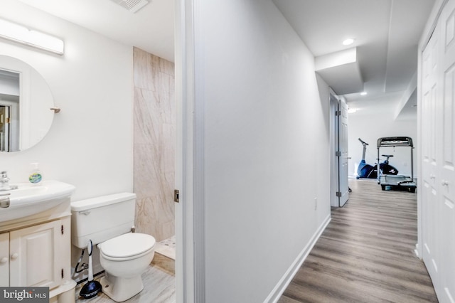 hallway with light wood-type flooring