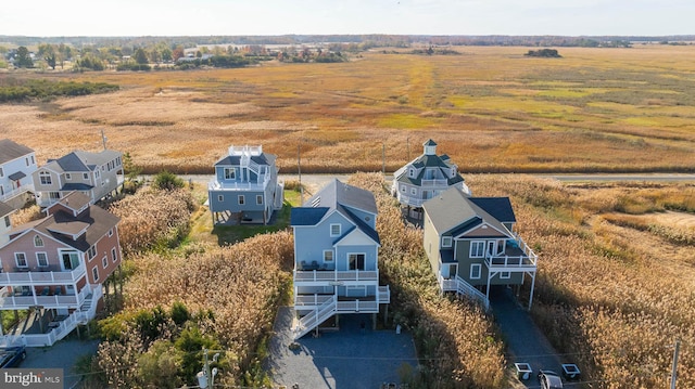 aerial view with a rural view