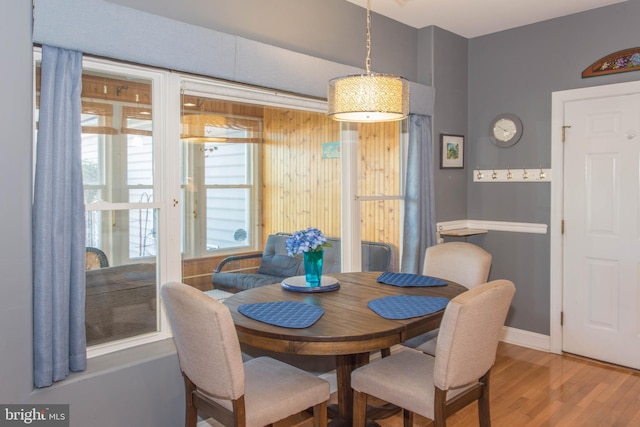 dining area featuring hardwood / wood-style flooring