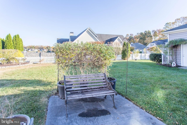 view of yard with a patio