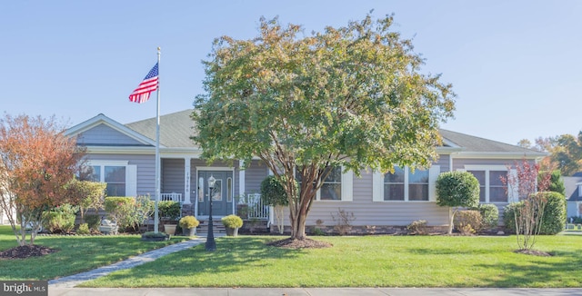 view of front of house with a front yard