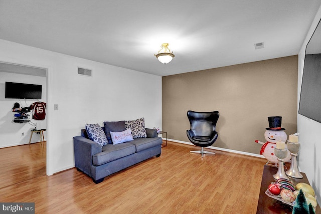 living room featuring hardwood / wood-style floors