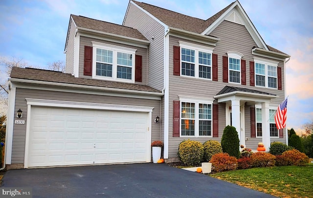 view of front facade with a garage