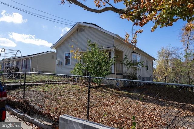 view of home's exterior featuring a fenced backyard