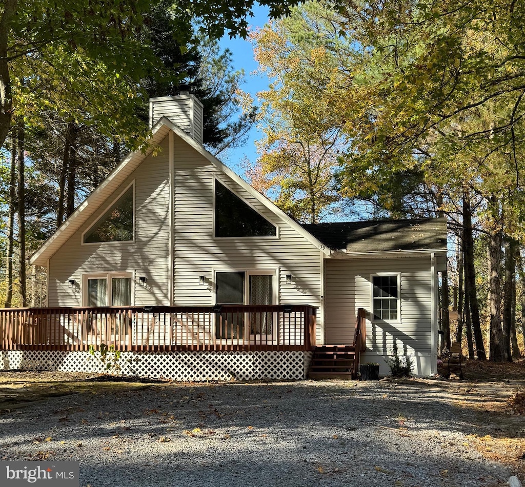 exterior space with a wooden deck