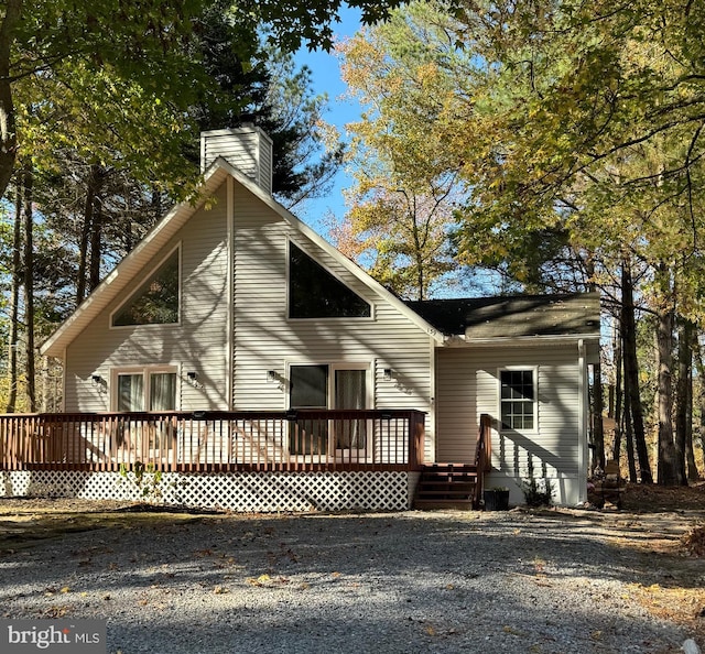 exterior space with a wooden deck