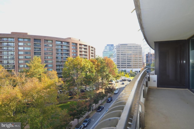 balcony with a city view