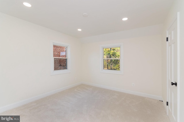 view of carpeted spare room