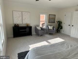 view of carpeted bedroom