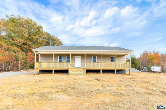 view of front of house featuring covered porch