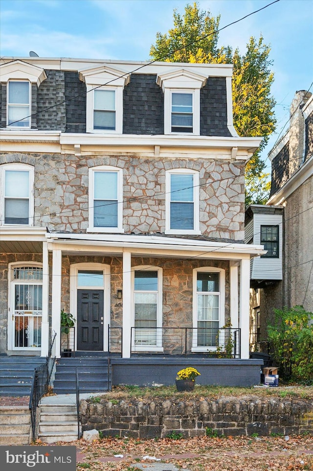 multi unit property with a porch