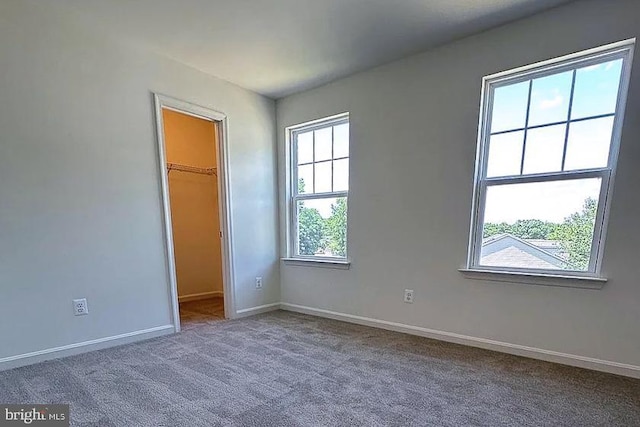 unfurnished room with carpet and a healthy amount of sunlight