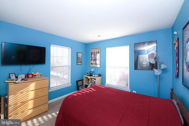 bedroom with carpet flooring