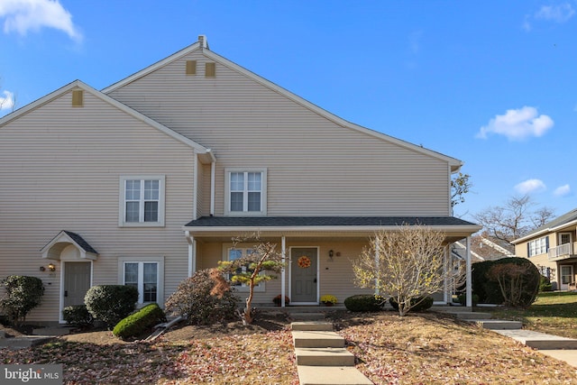 view of front of home featuring covered porch