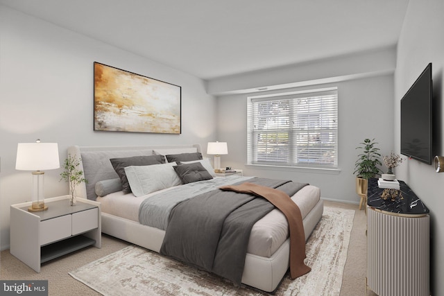 view of carpeted bedroom