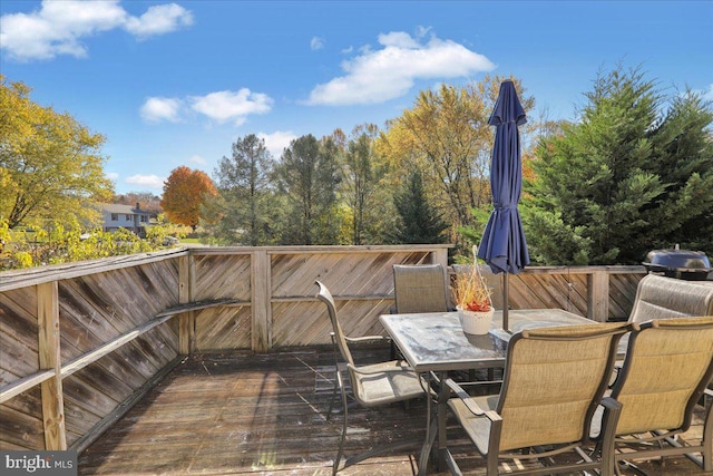 view of wooden terrace