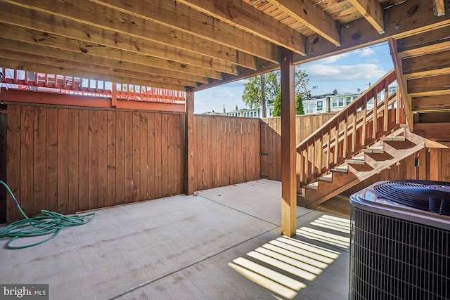 view of patio / terrace with central AC unit